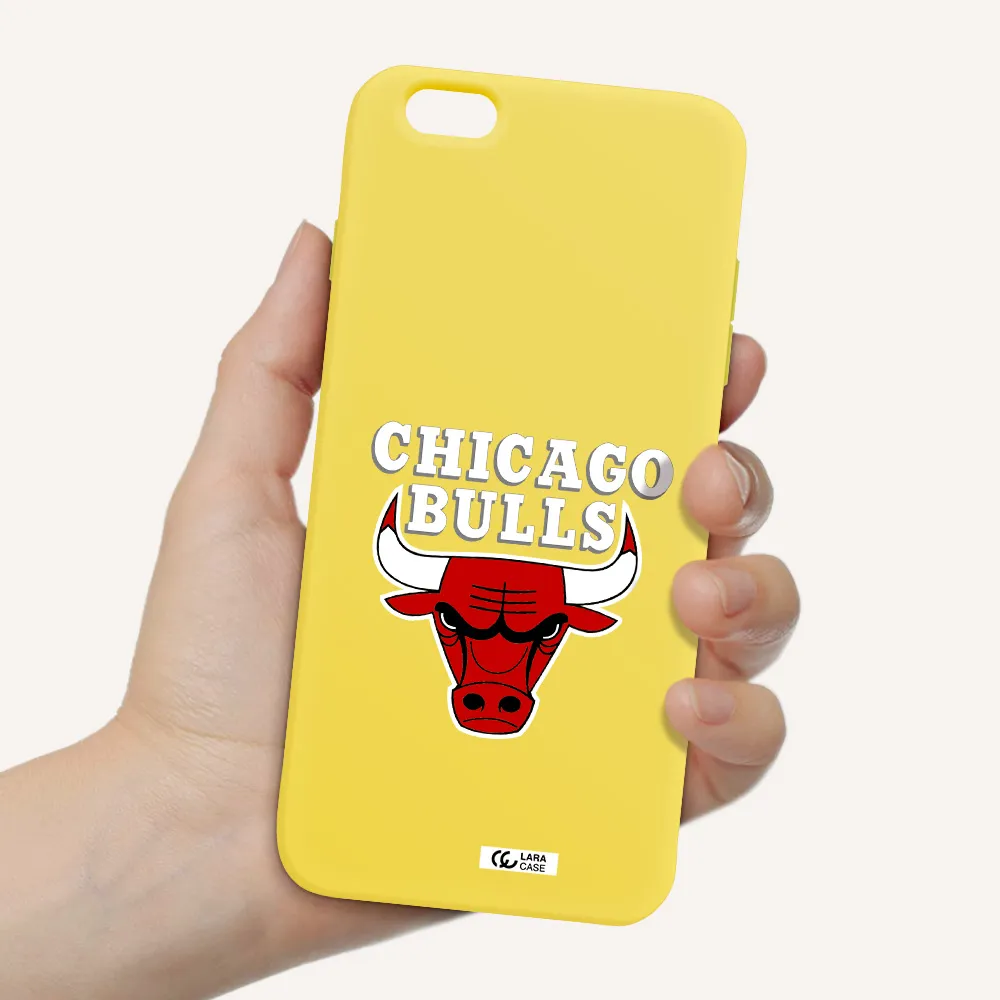 Chicago Bulls Apple iPhone 6 s plus Silicone canary yellow Case