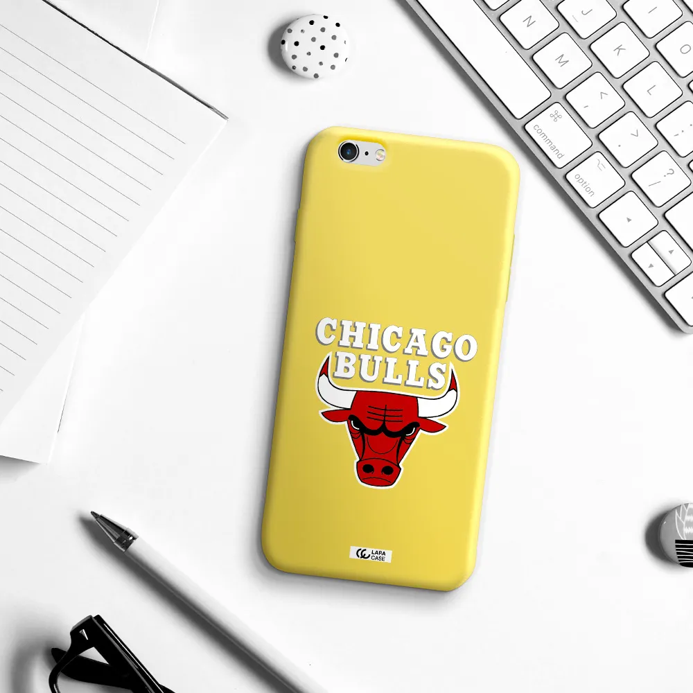 Chicago Bulls Apple iPhone 6 s plus Silicone canary yellow Case