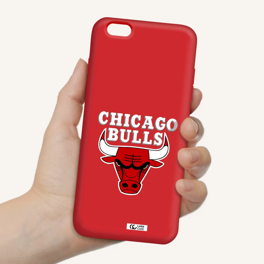 Chicago Bulls Apple iPhone 6 s plus Silicone Imperial Red Case