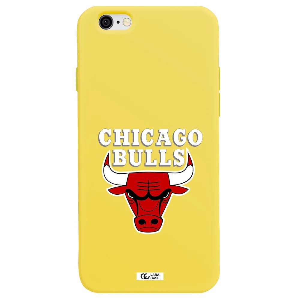 Chicago Bulls Apple iPhone 6 Silicone canary yellow Case