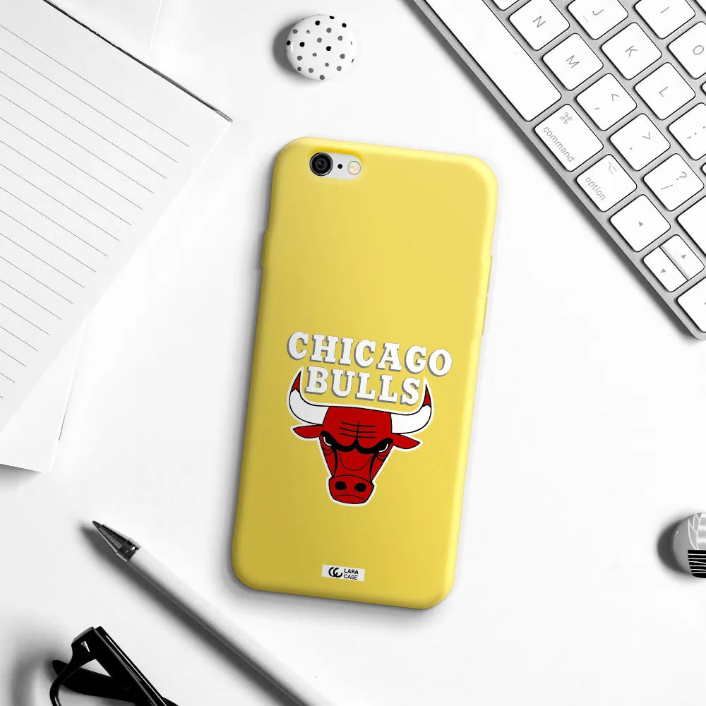 Chicago Bulls Apple iPhone 6 Silicone canary yellow Case