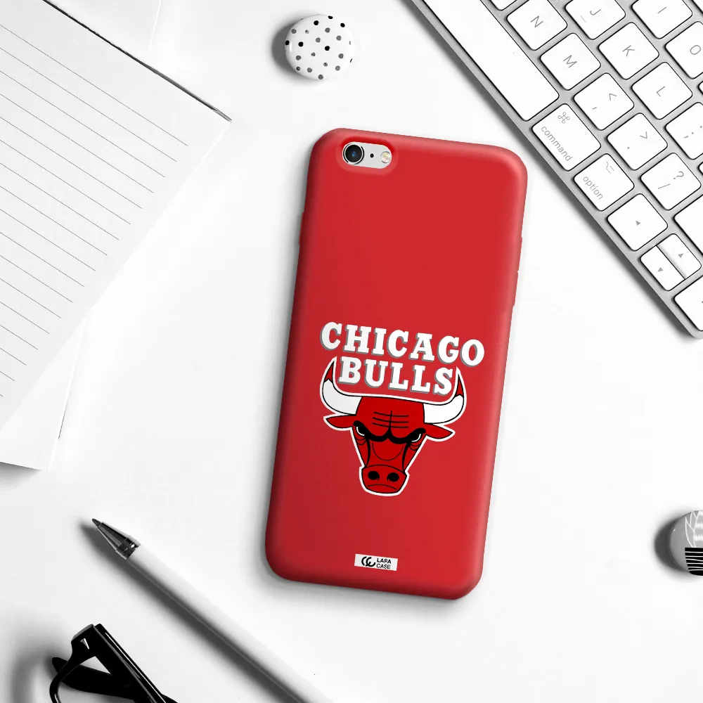 Chicago Bulls Apple iPhone 6S Silicone Imperial Red Case