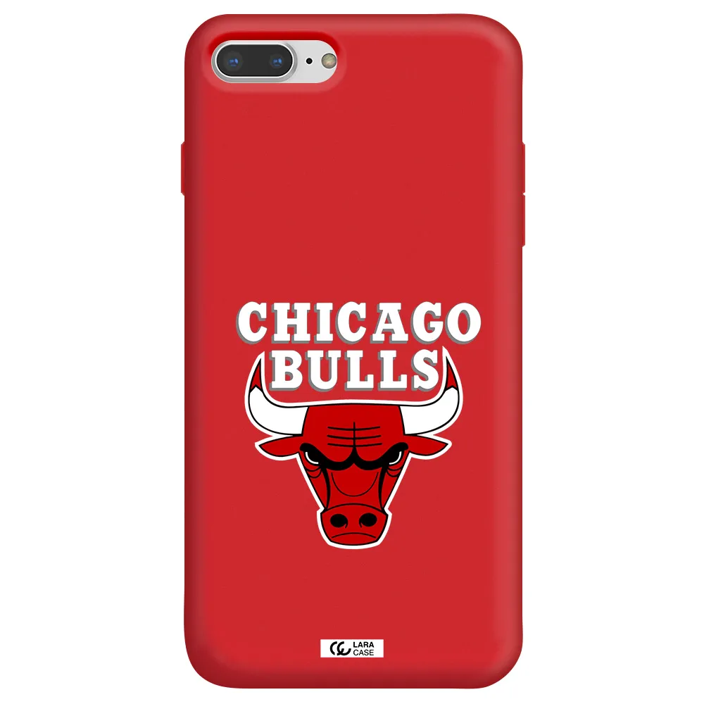 Chicago Bulls Apple iPhone 7 plus Silicone Imperial Red Case