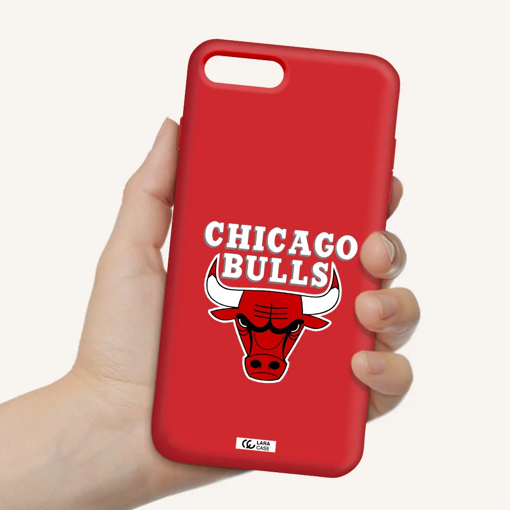Chicago Bulls Apple iPhone 7 plus Silicone Imperial Red Case