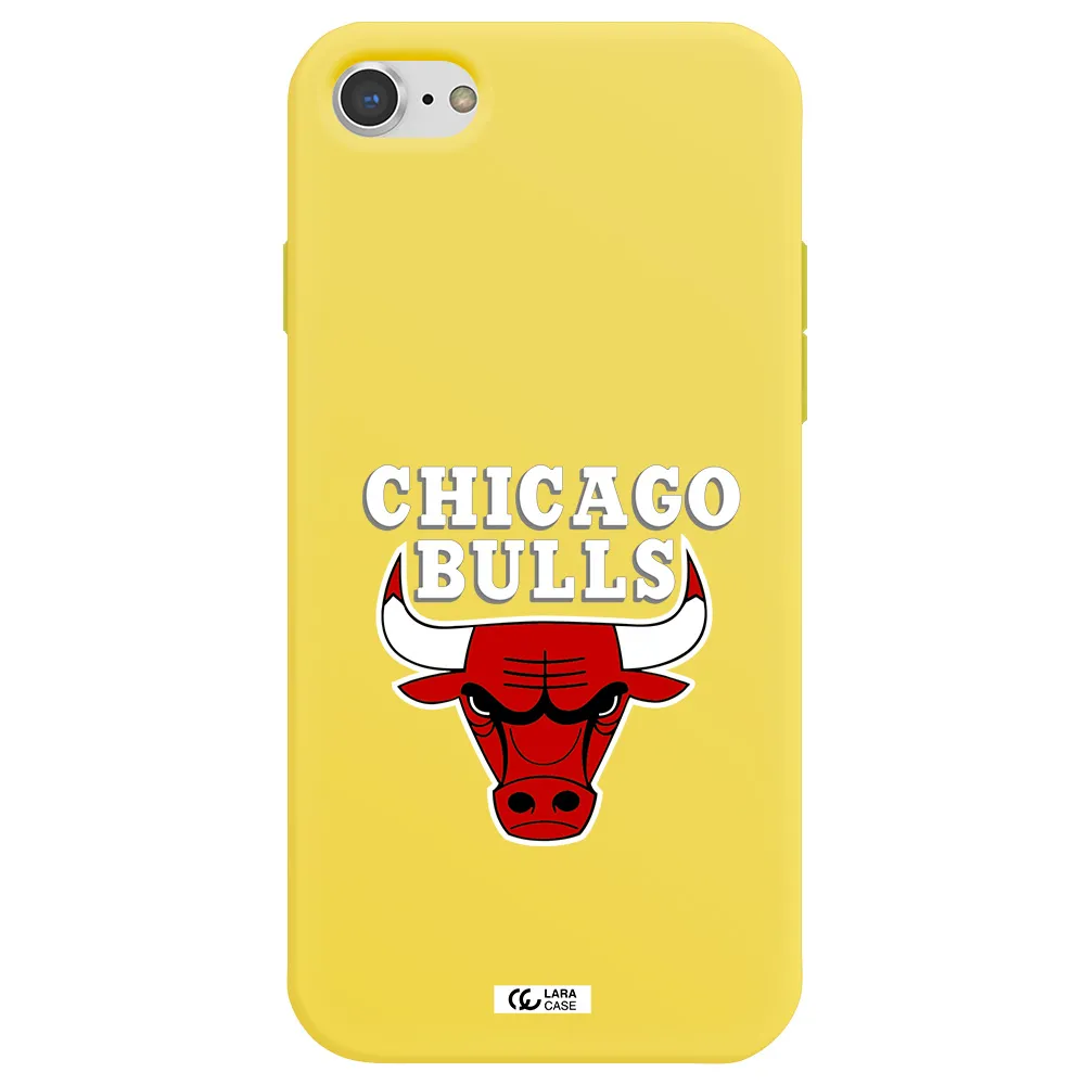 Chicago Bulls Apple iPhone 7 Silicone canary yellow Case