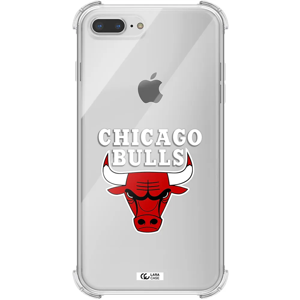 Chicago Bulls Apple iPhone 8 plus Clear PC Case