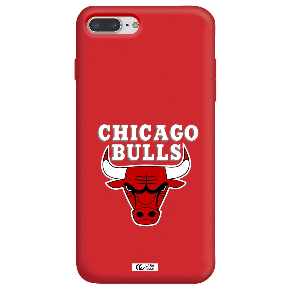 Chicago Bulls Apple iPhone 8 plus Silicone Imperial Red Case