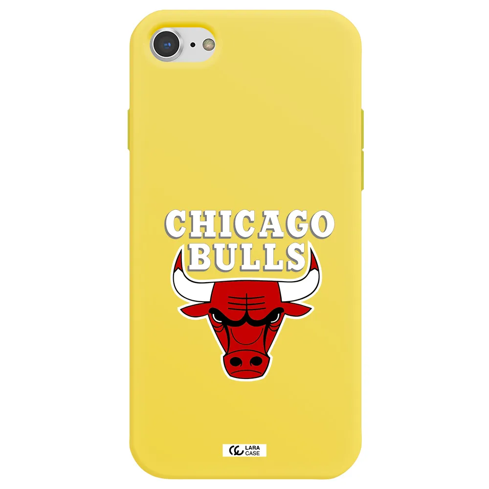 Chicago Bulls Apple iPhone 8 Silicone canary yellow Case