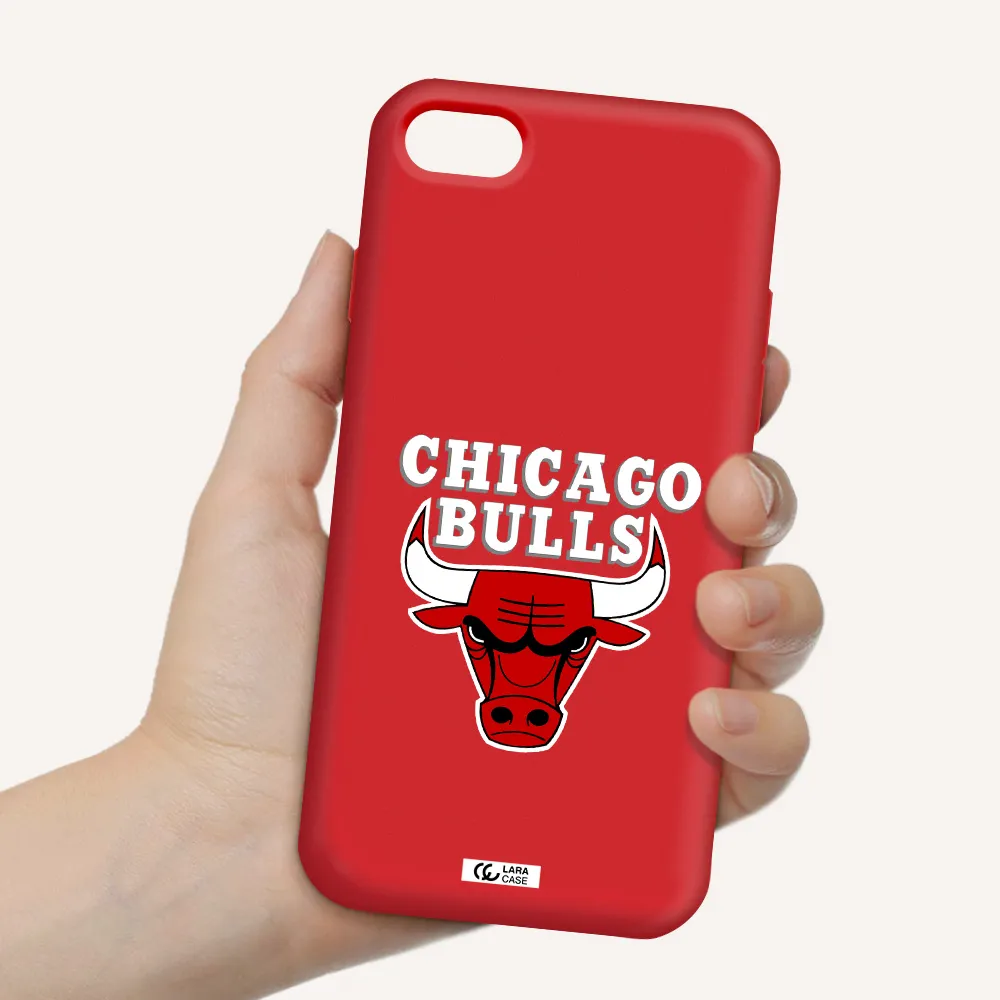 Chicago Bulls Apple iPhone 8 Silicone Imperial Red Case