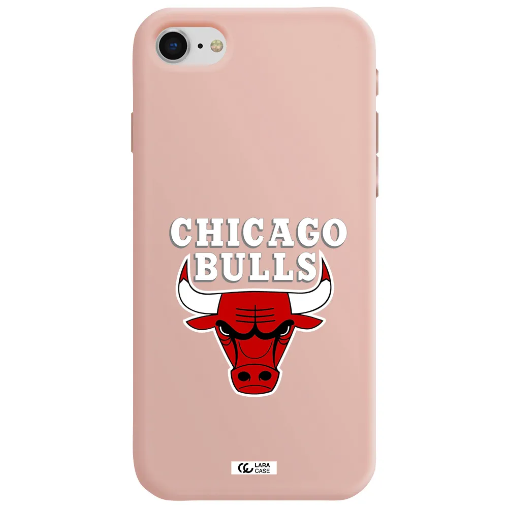Chicago Bulls Apple iPhone se 2020 Silicone pastel pink Case