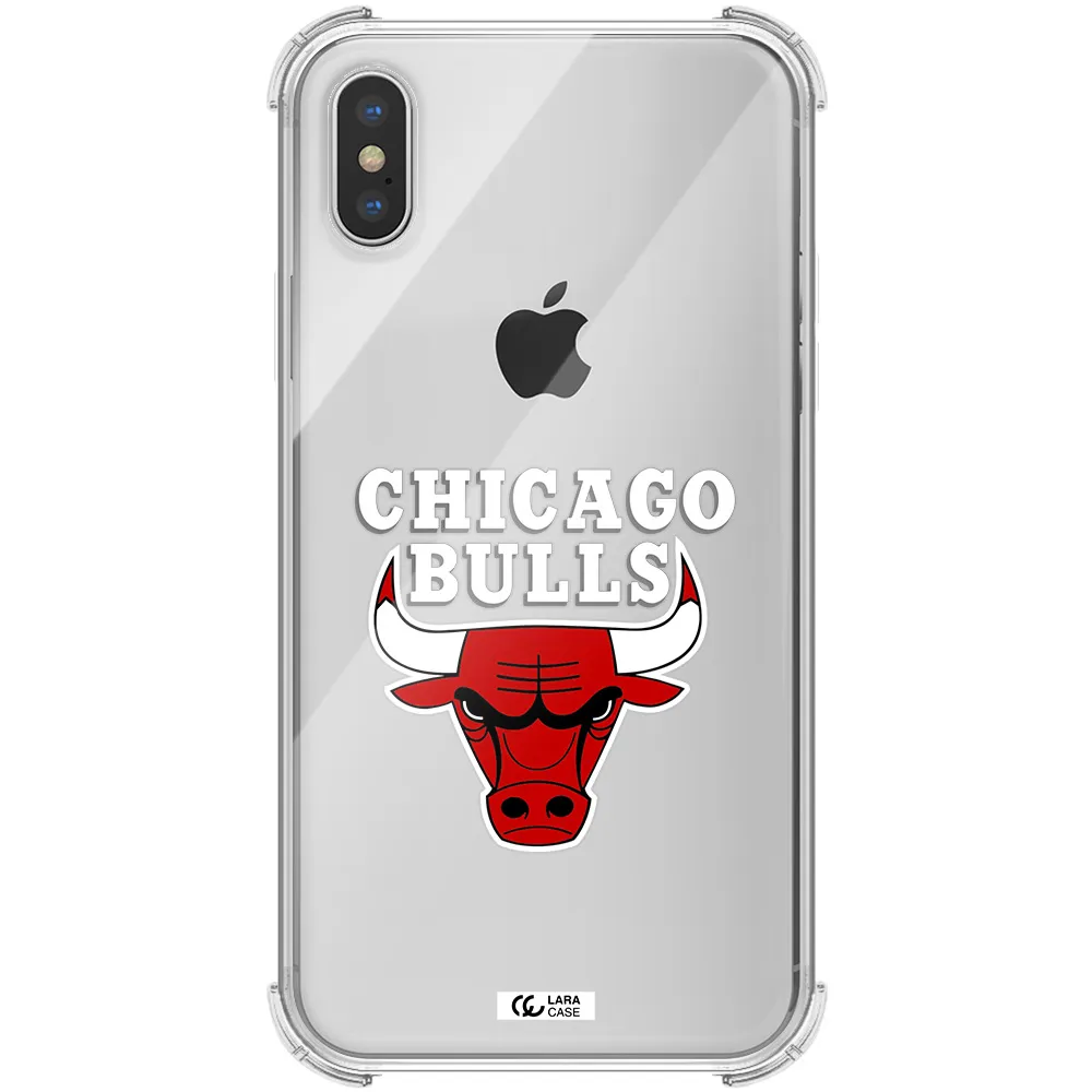 Chicago Bulls Apple iPhone XS Clear PC Case