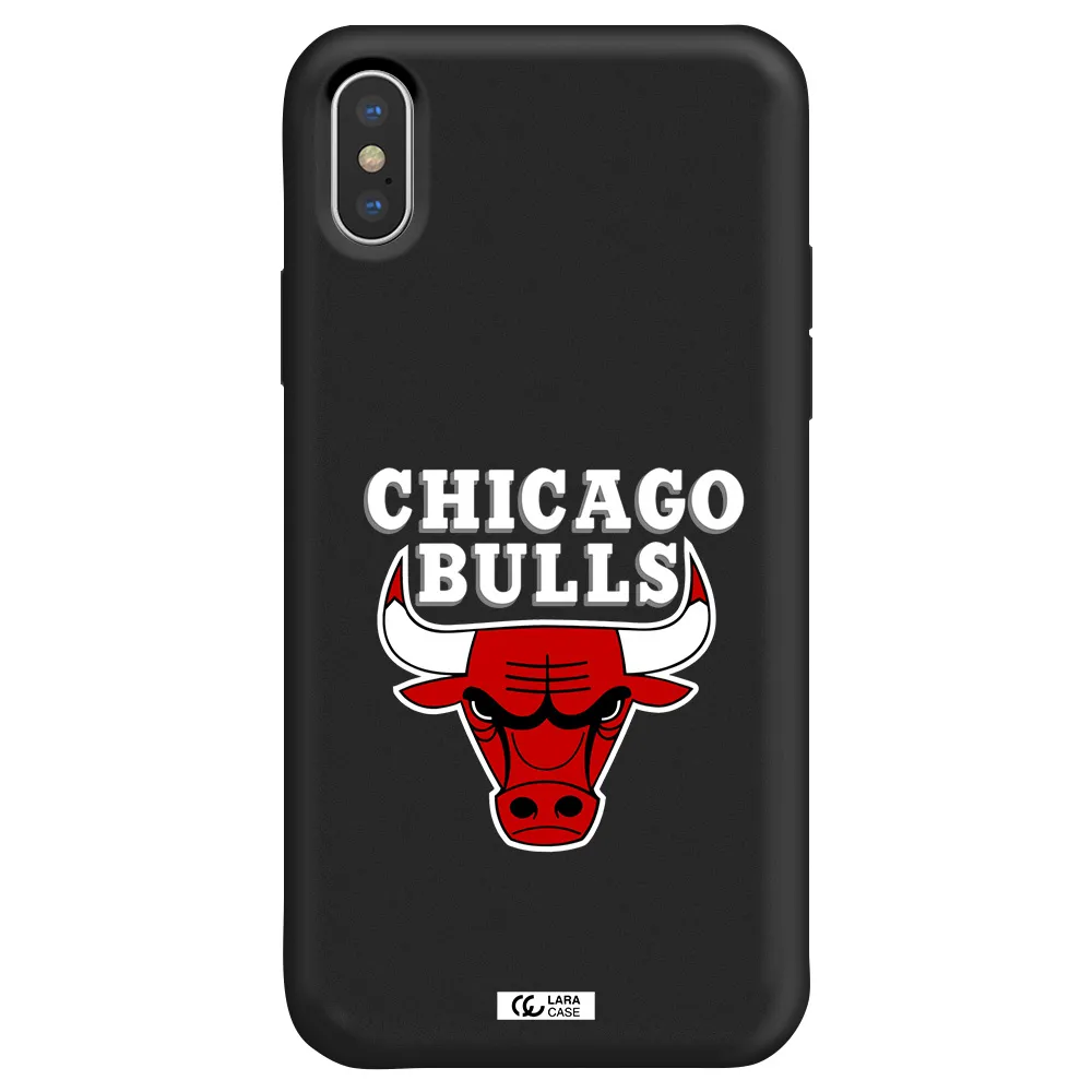 Chicago Bulls Apple iPhone XS Silicone black Case