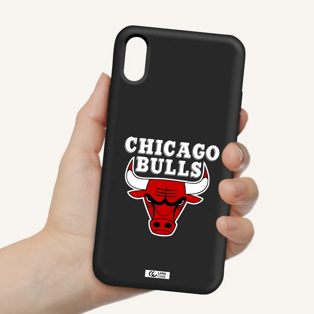 Chicago Bulls Apple iPhone XS Silicone black Case