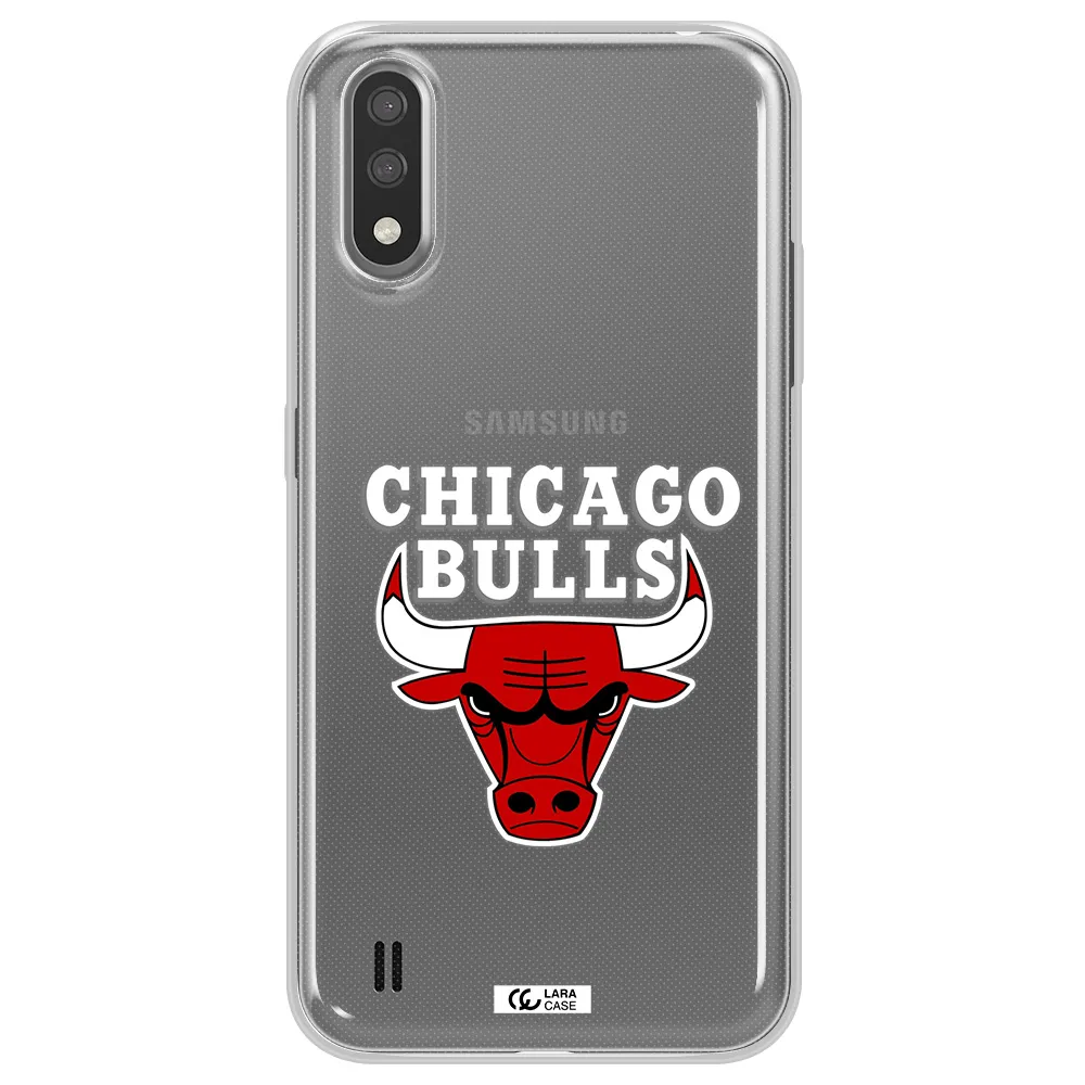 Chicago Bulls Samsung A01 Clear TPU Case