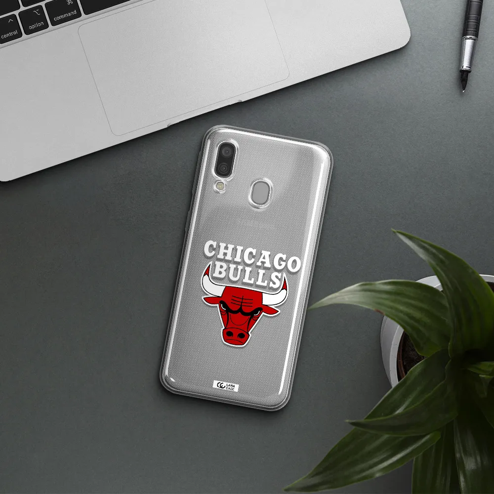 Chicago Bulls Samsung A40 Clear TPU Case