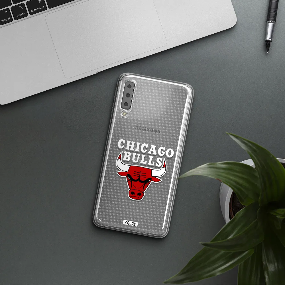 Chicago Bulls Samsung A7 2018 Clear TPU Case
