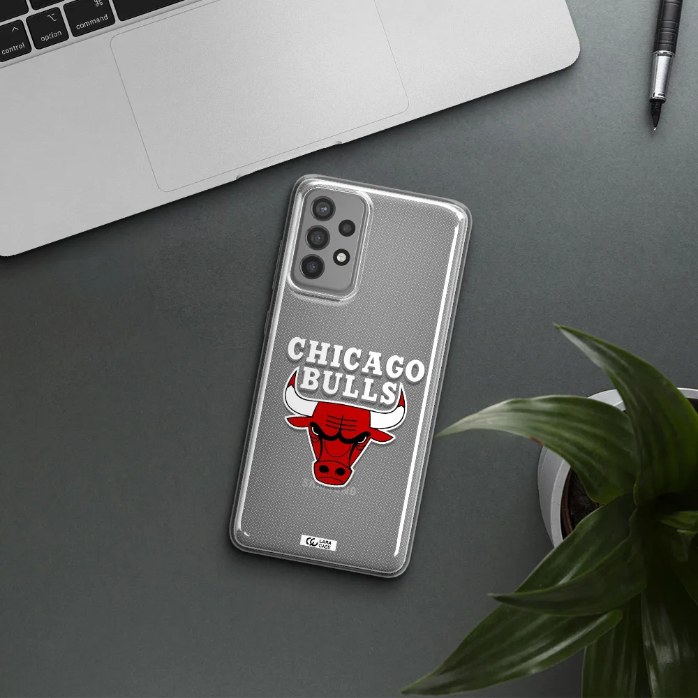 Chicago Bulls Samsung A72 Clear TPU Case