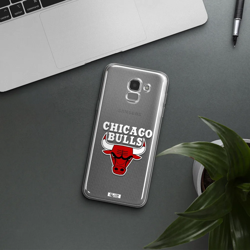 Chicago Bulls Samsung J6 Clear TPU Case