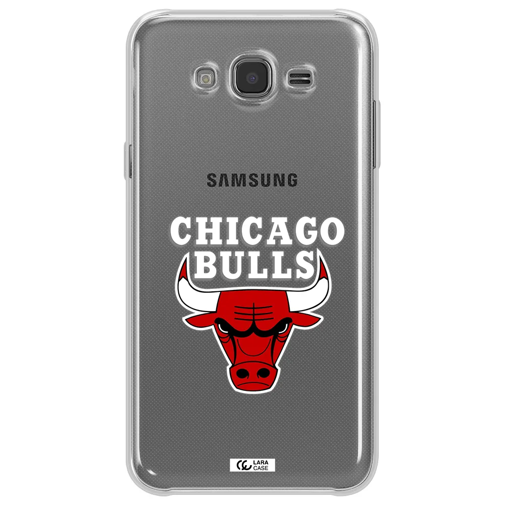 Chicago Bulls Samsung J7 2015 Clear TPU Case