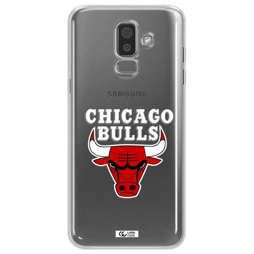 Chicago Bulls Samsung J8 Clear TPU Case