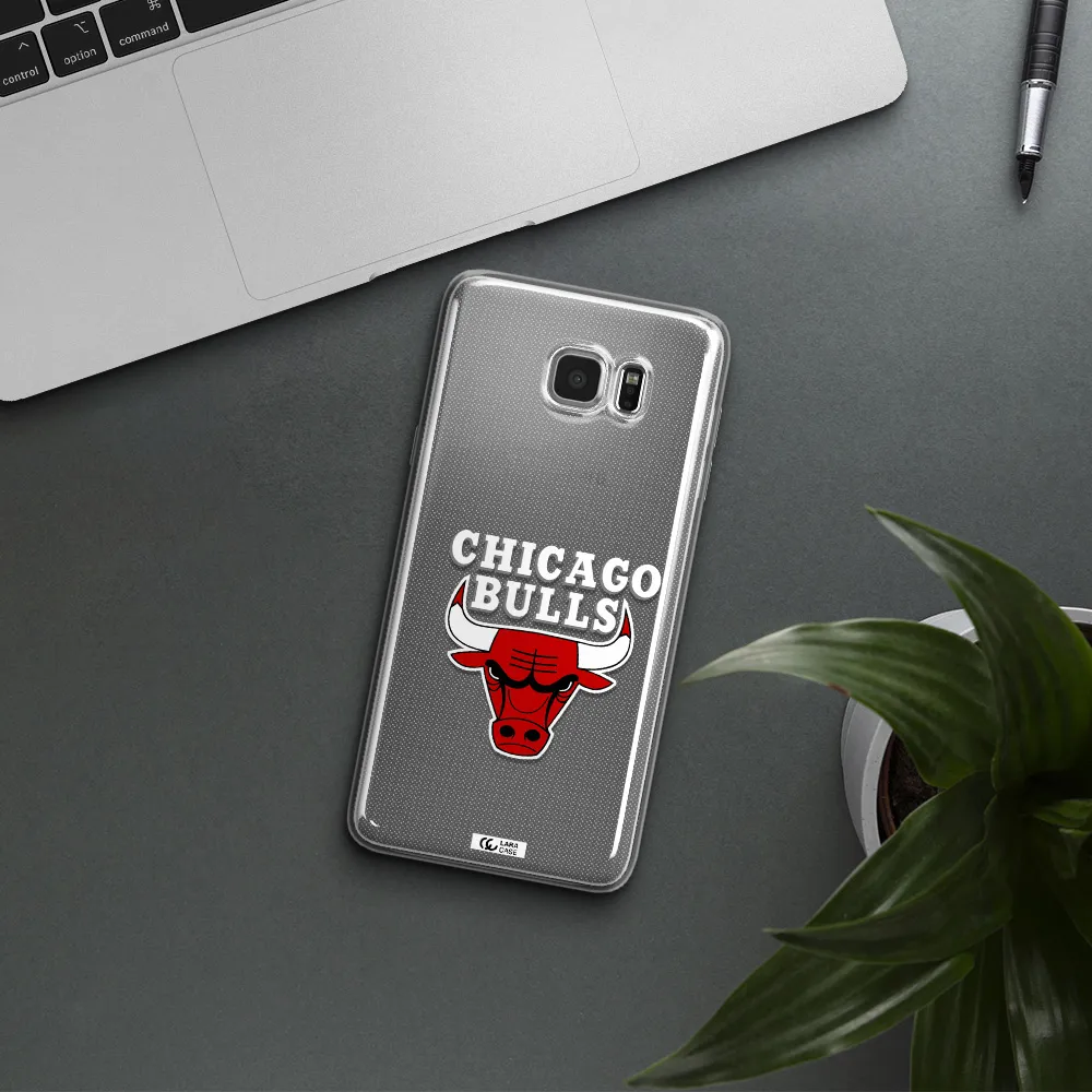 Chicago Bulls Samsung Note 5 Clear TPU Case