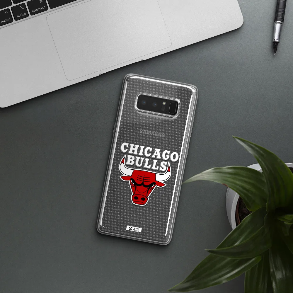 Chicago Bulls Samsung Note 8 Clear TPU Case