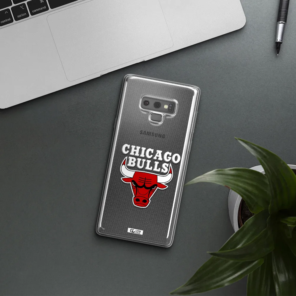 Chicago Bulls Samsung Note 9 Clear TPU Case