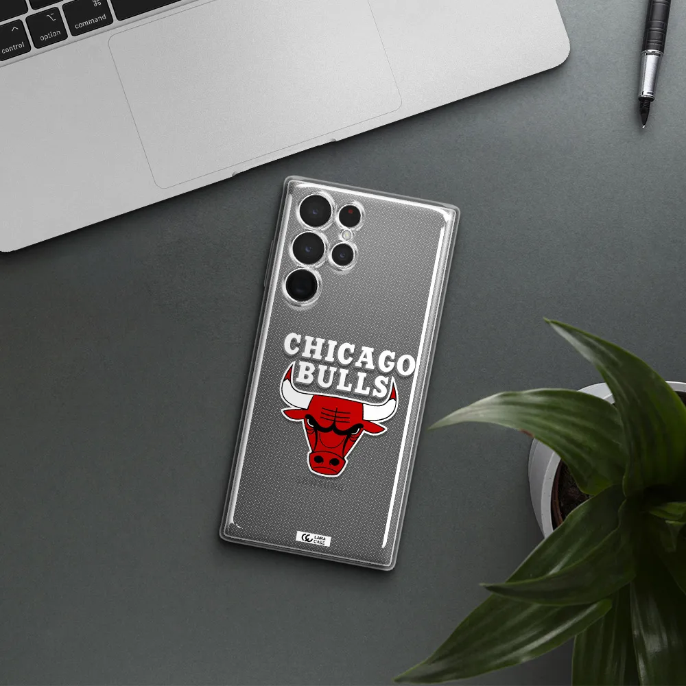 Chicago Bulls Samsung S 22 Ultra Clear TPU Case
