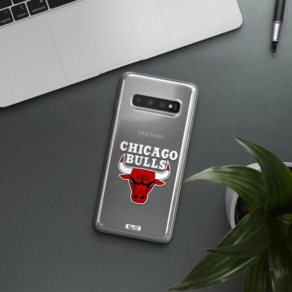 Chicago Bulls Samsung S10 Plus Clear TPU Case
