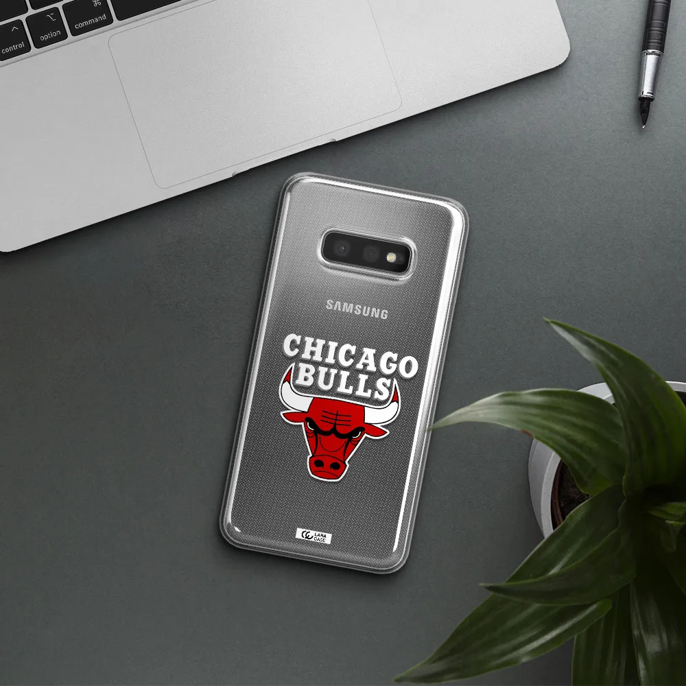 Chicago Bulls Samsung S10e Clear TPU Case