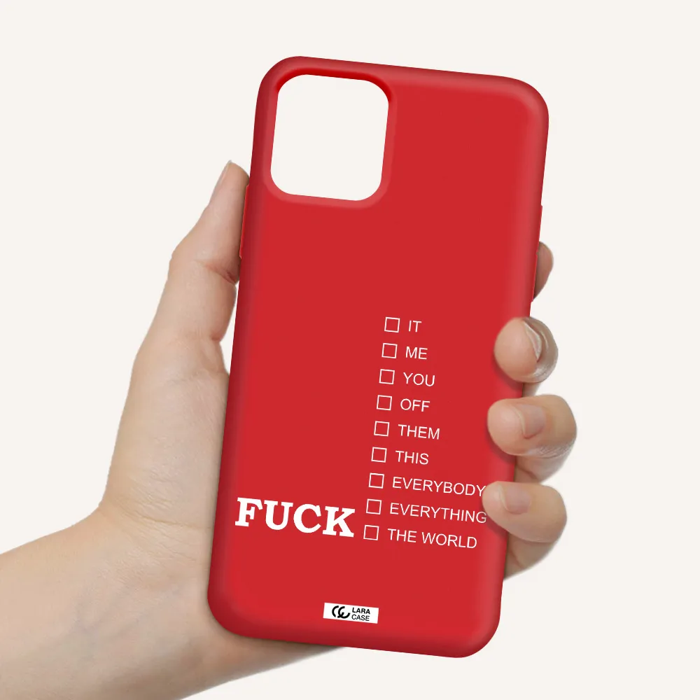 F#*K Ways Apple iPhone 11 pro max Silicone Imperial Red Case