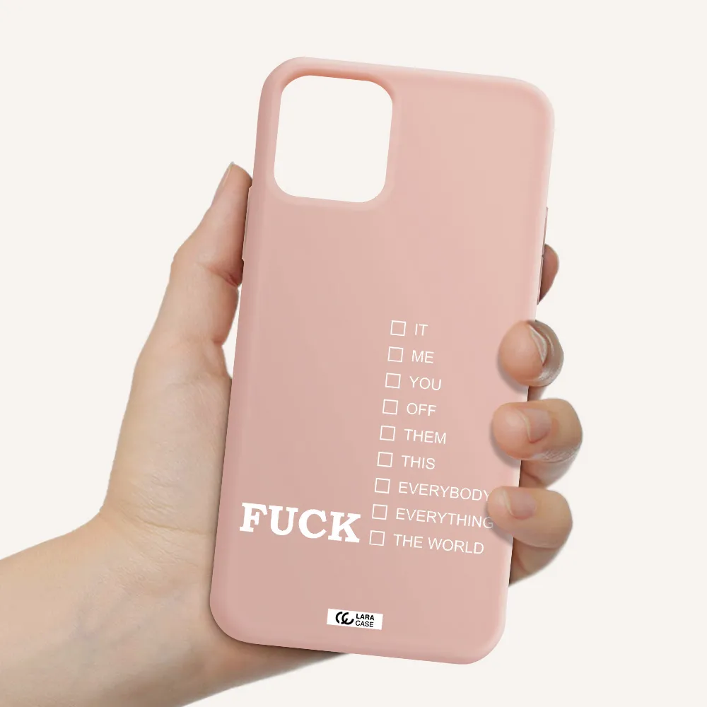 F#*K Ways Apple iPhone 11 pro Silicone pastel pink Case