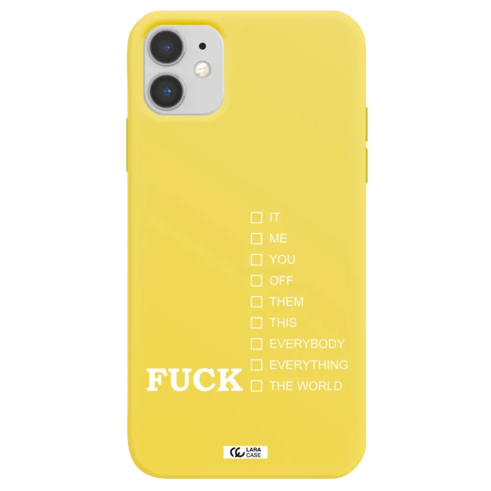F#*K Ways Apple iPhone 11 Silicone canary yellow Case
