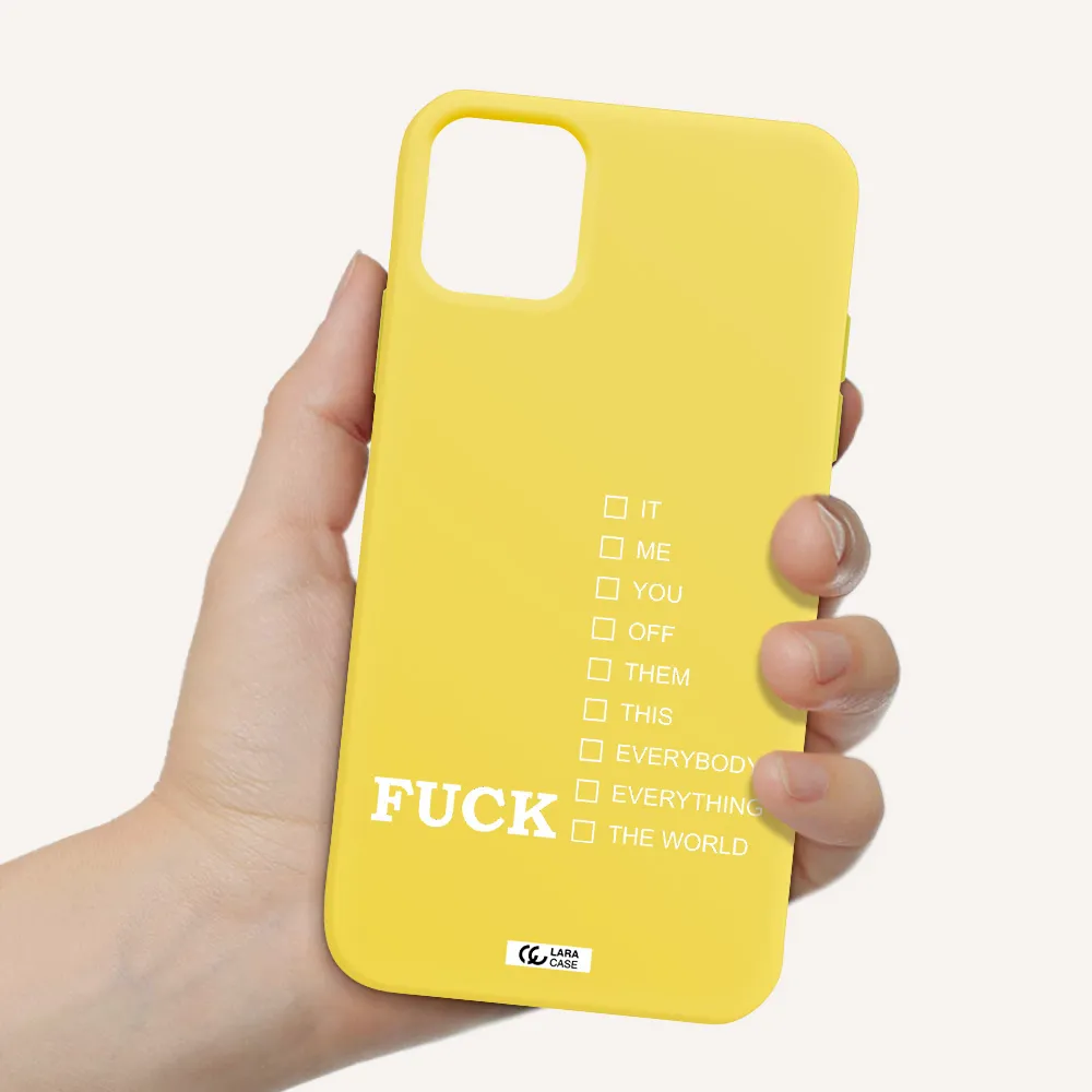 F#*K Ways Apple iPhone 11 Silicone canary yellow Case