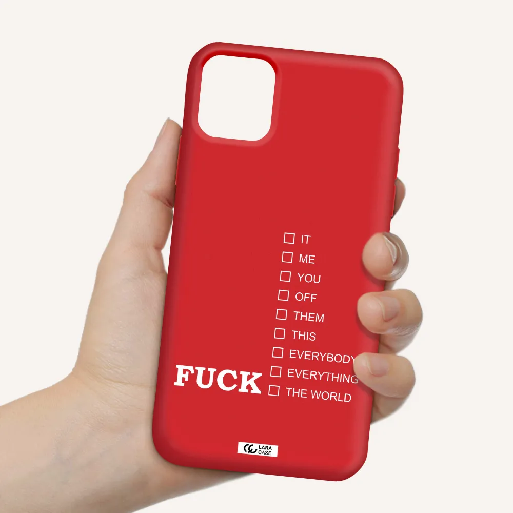 F#*K Ways Apple iPhone 11 Silicone Imperial Red Case