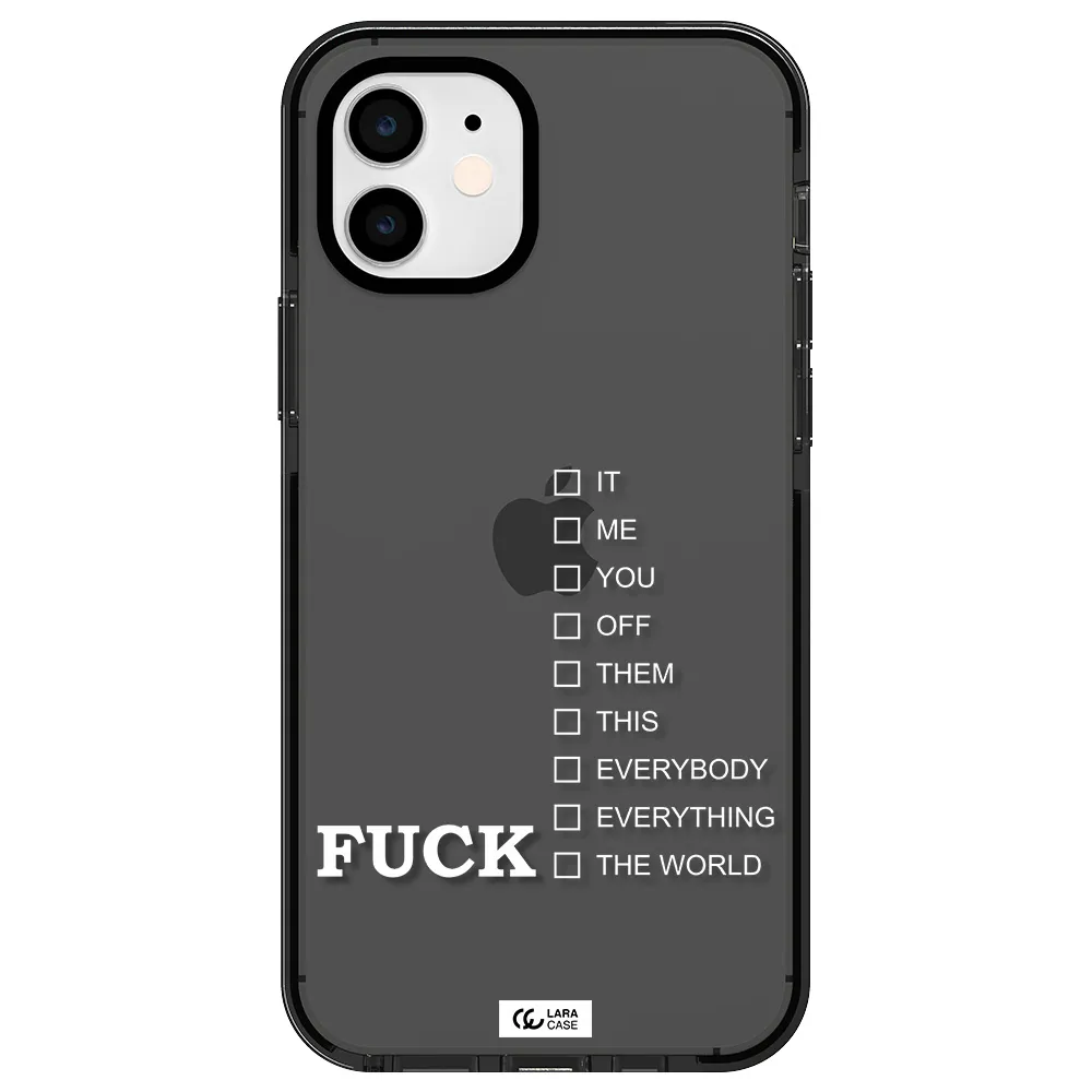 F#*K Ways Apple iPhone 12 impact Smoke Black Case