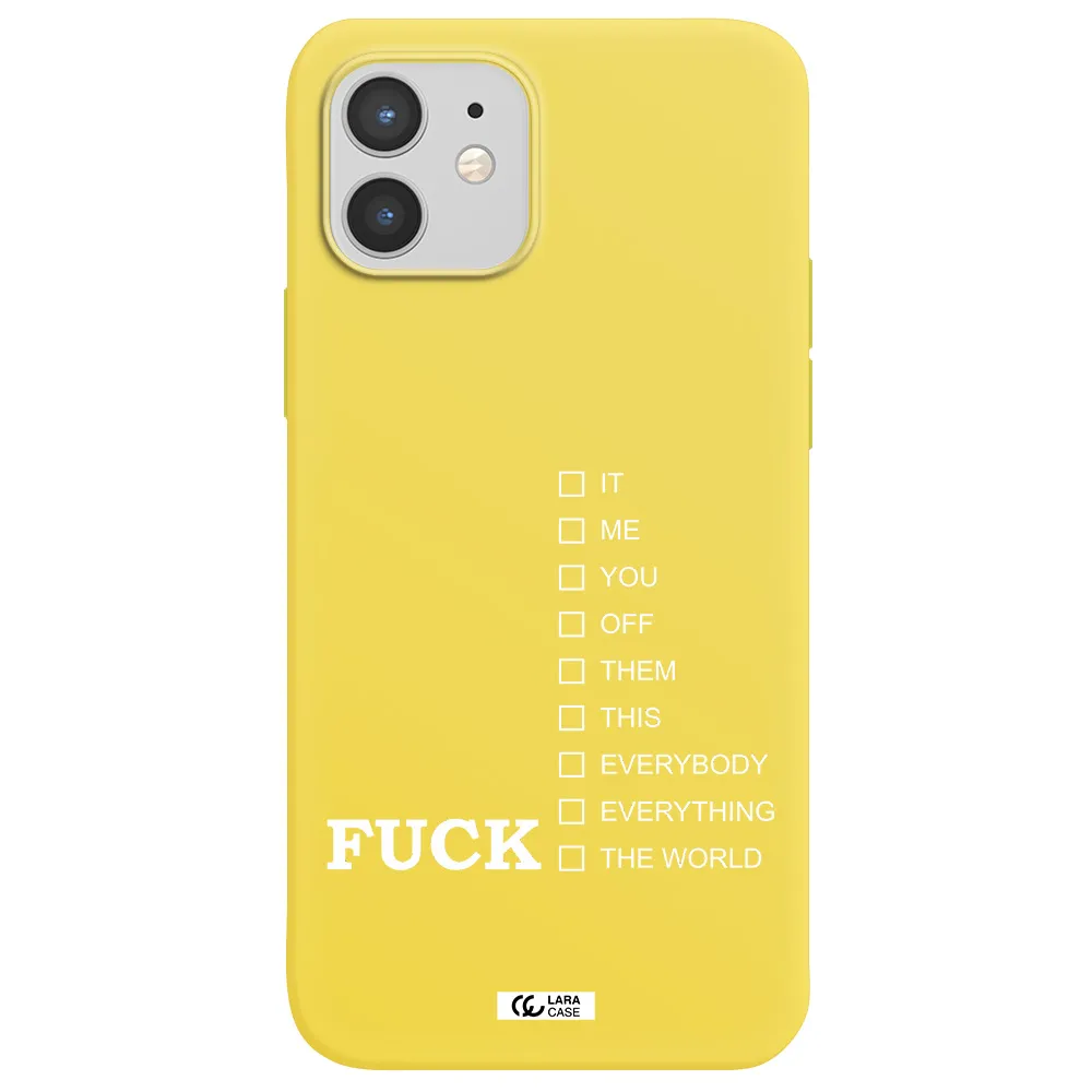 F#*K Ways Apple iPhone 12 mini Silicone canary yellow Case