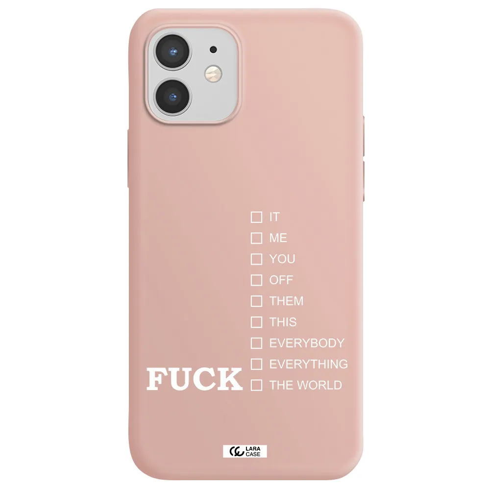 F#*K Ways Apple iPhone 12 mini Silicone pastel pink Case