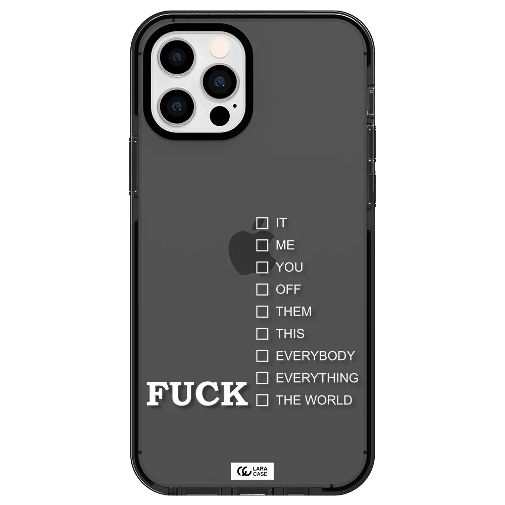 F#*K Ways Apple iPhone 12 pro impact Smoke Black Case