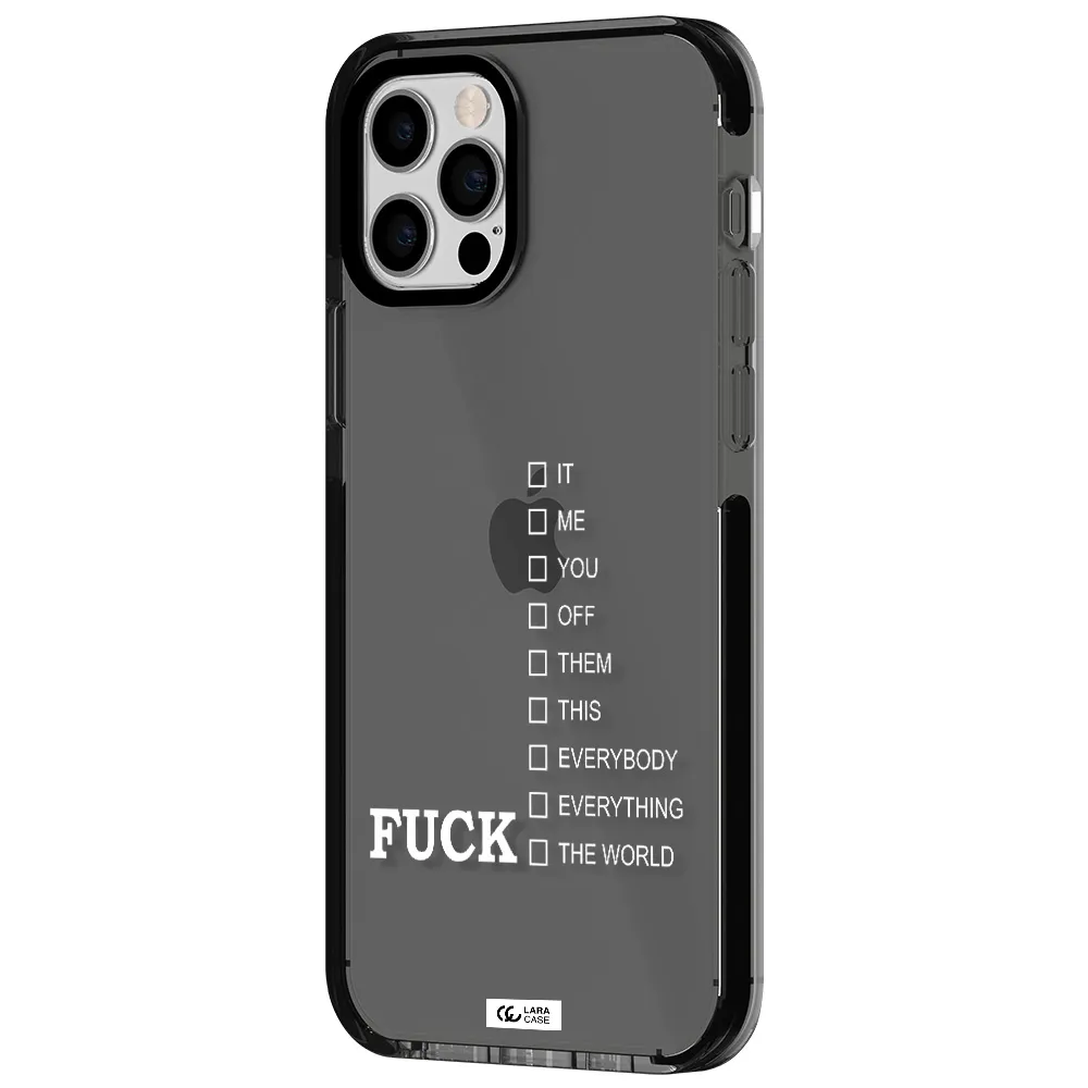 F#*K Ways Apple iPhone 12 pro impact Smoke Black Case
