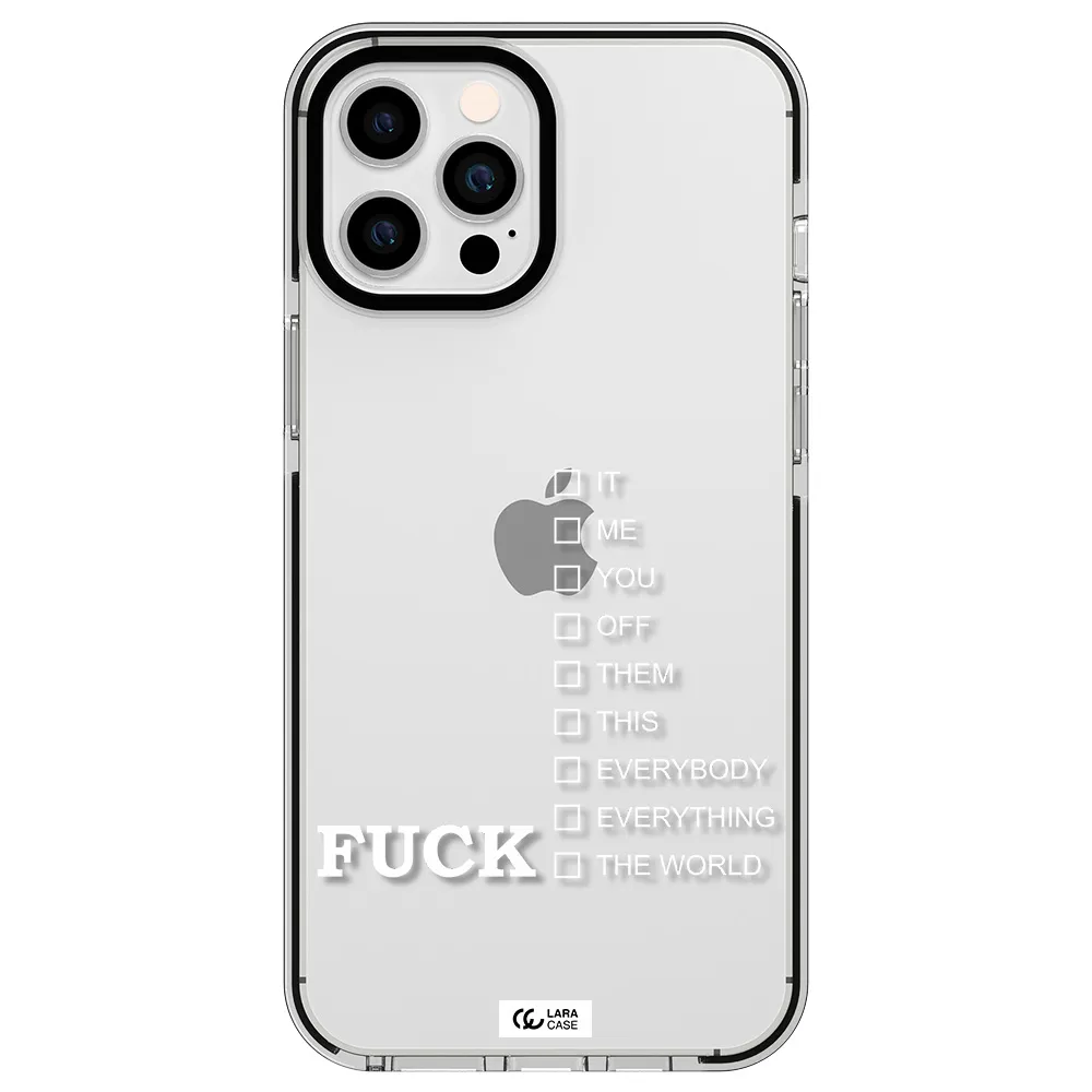 F#*K Ways Apple iPhone 12 pro max impact black border Case