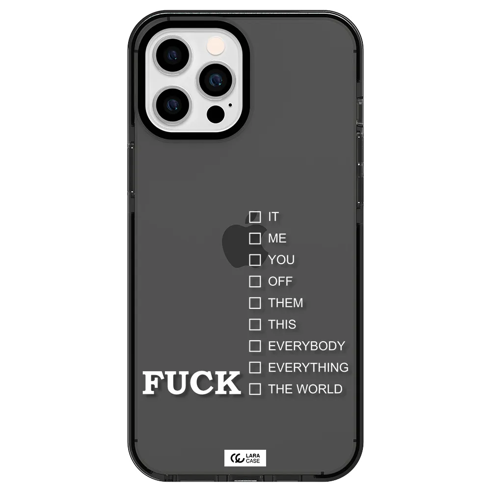 F#*K Ways Apple iPhone 12 pro max impact Smoke Black Case