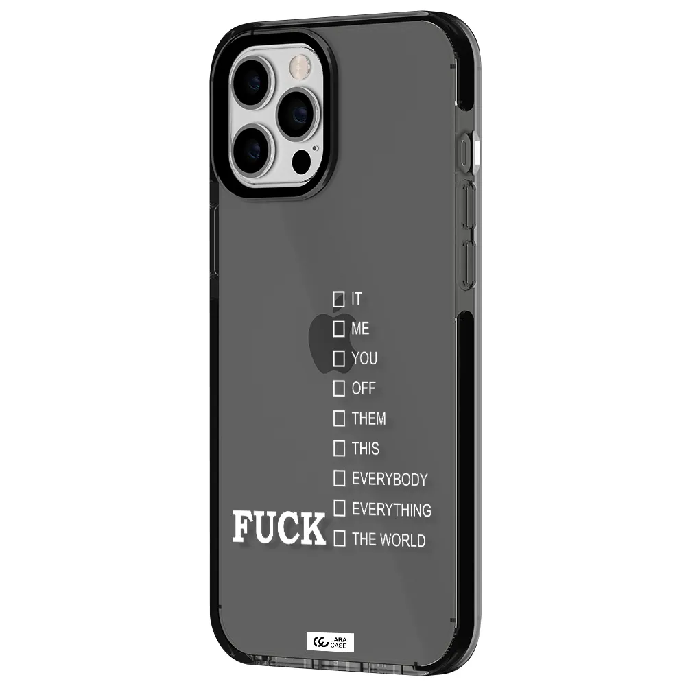 F#*K Ways Apple iPhone 12 pro max impact Smoke Black Case