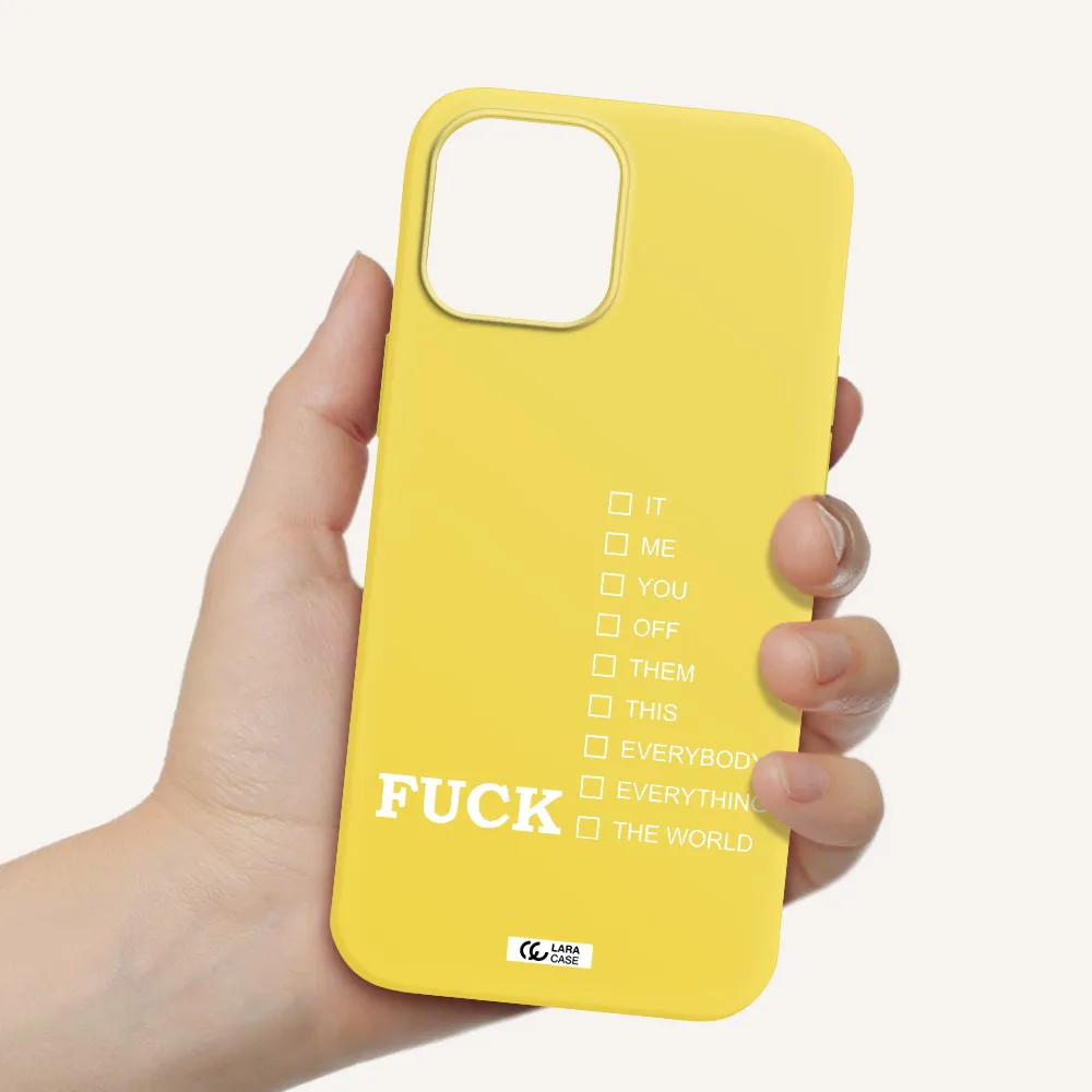 F#*K Ways Apple iPhone 12 pro max Silicone canary yellow Case