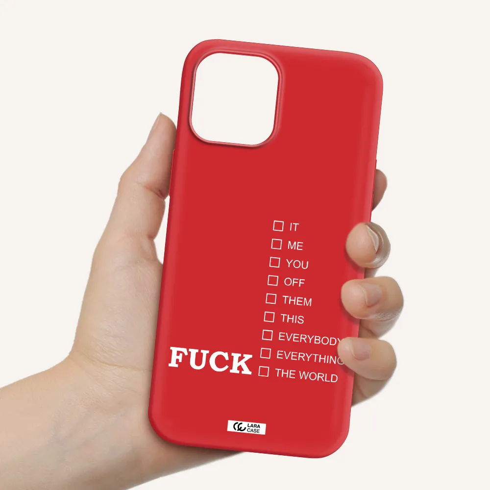 F#*K Ways Apple iPhone 12 pro max Silicone Imperial Red Case