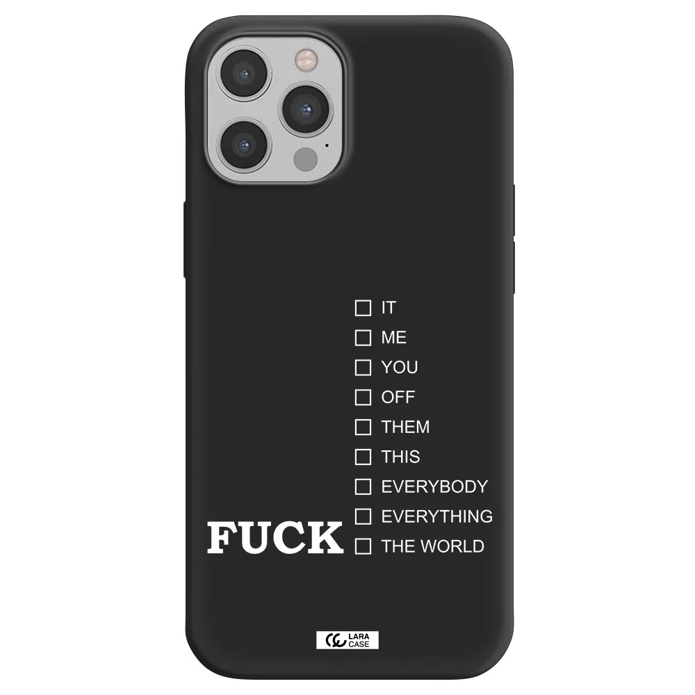 F#*K Ways Apple iPhone 12 pro Silicone black Case