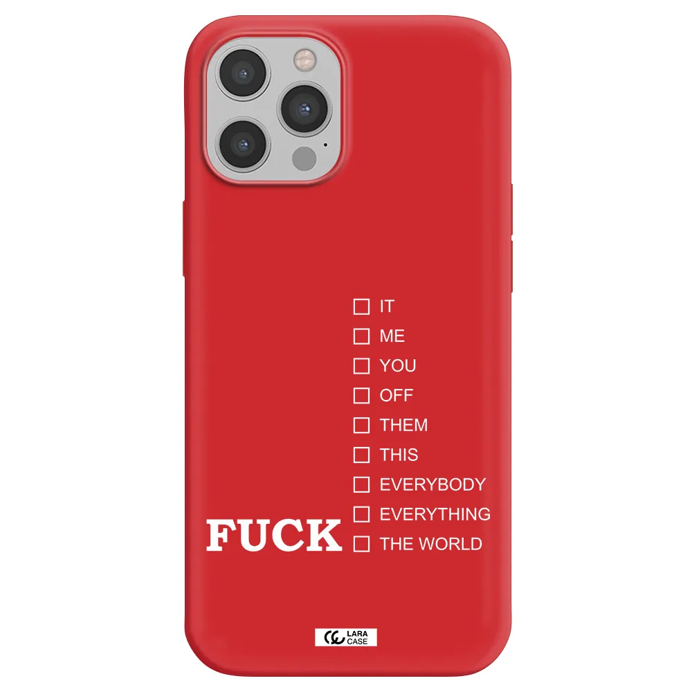 F#*K Ways Apple iPhone 12 pro Silicone Imperial Red Case