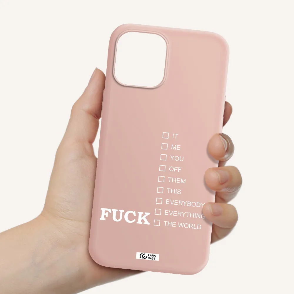 F#*K Ways Apple iPhone 12 pro Silicone pastel pink Case