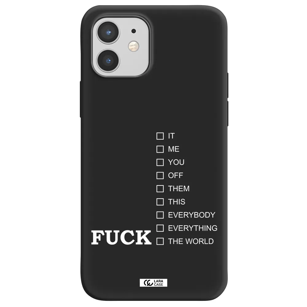 F#*K Ways Apple iPhone 12 Silicone black Case