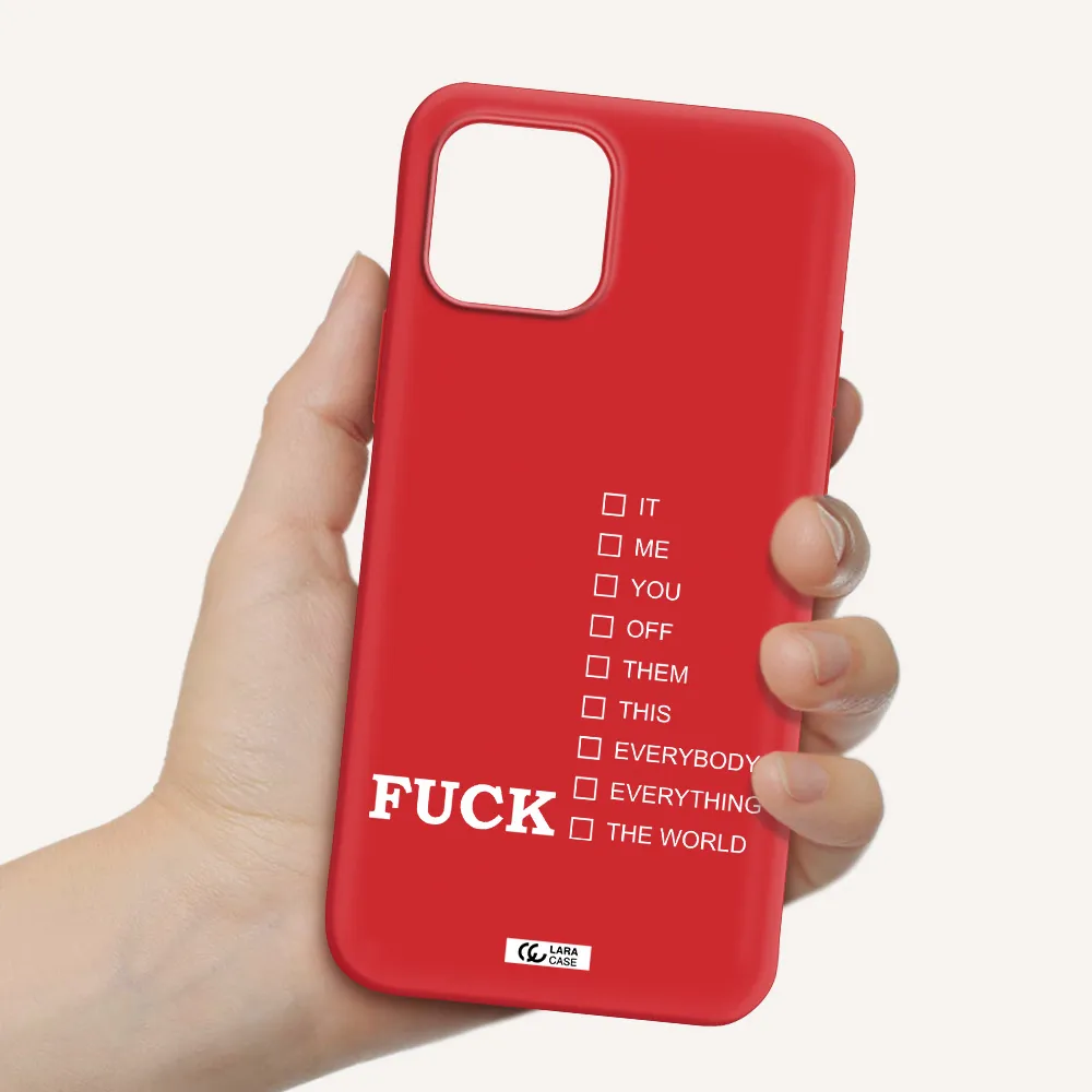F#*K Ways Apple iPhone 12 Silicone Imperial Red Case